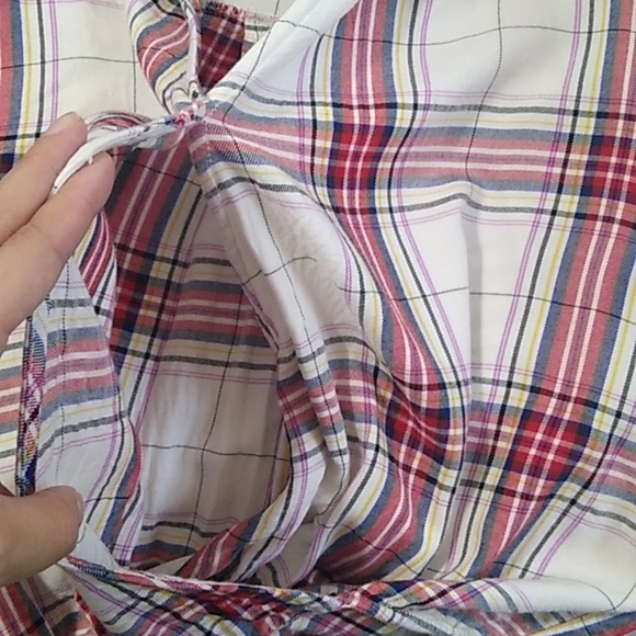 LOFT LOU & GREY Faux Wrap Plaid Long Sleeve Top - Picture 10 of 15